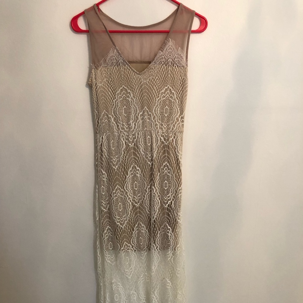 White and cream dress